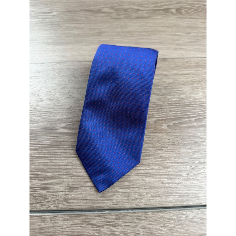 Thomas Pink Mens Silk Tie Dotted Pattern Blue OS
